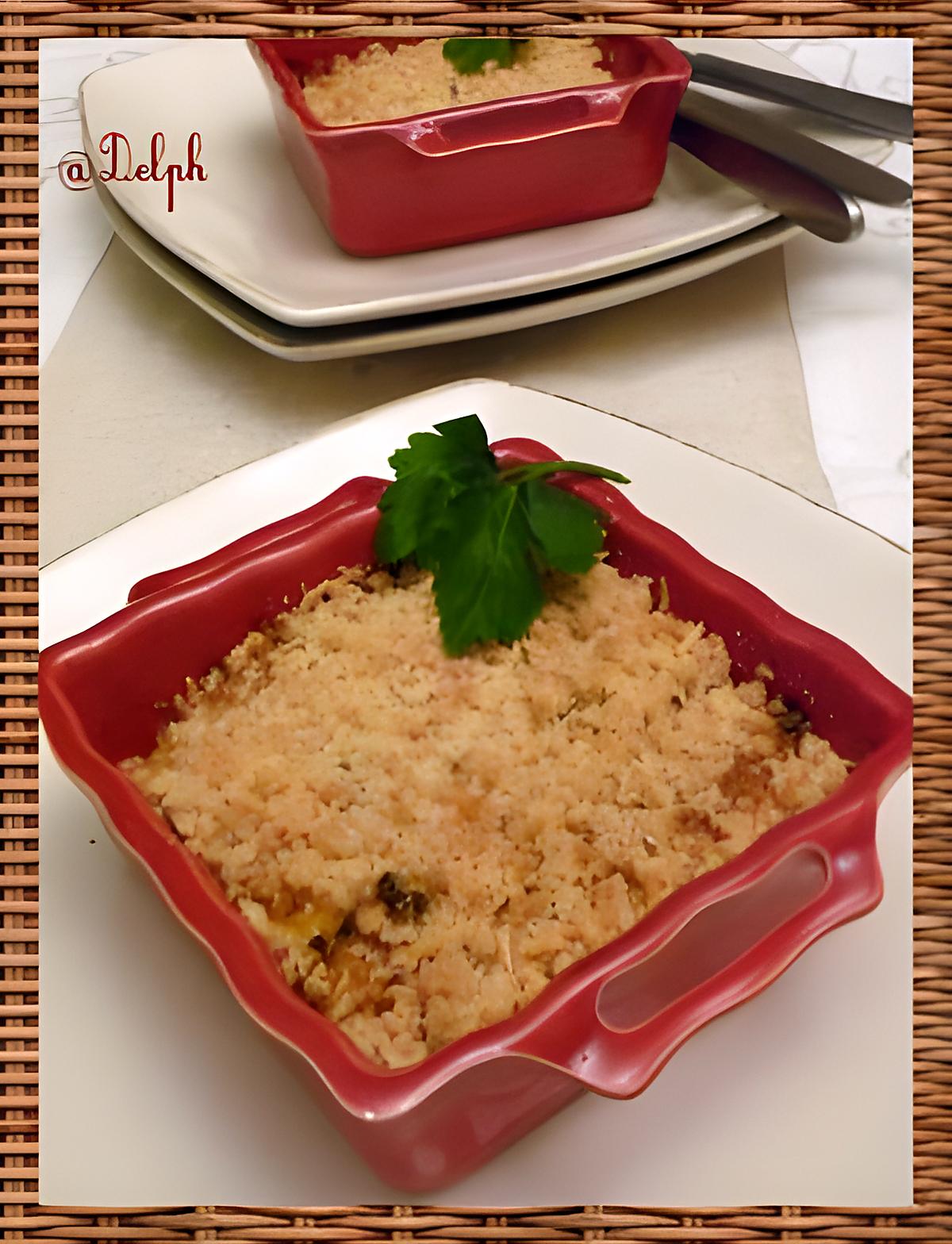 recette Crumble de potiron et lardons