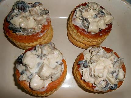 recette DES PETITES BOUCHEES A LA REINE (aux petits restes....)