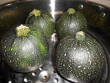 recette COURGETTES RONDES "A LA REINE"