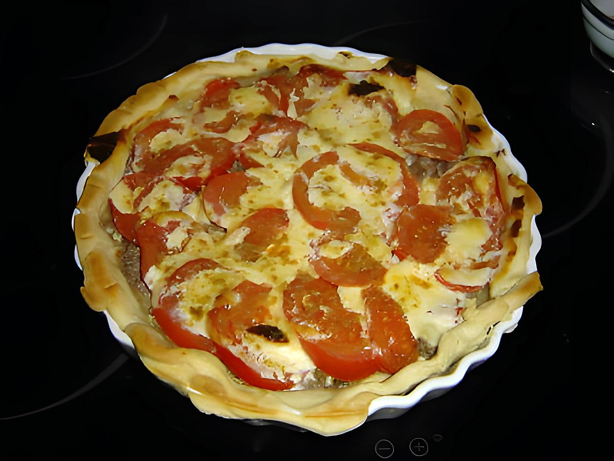 recette Tarte à la viande et tomates