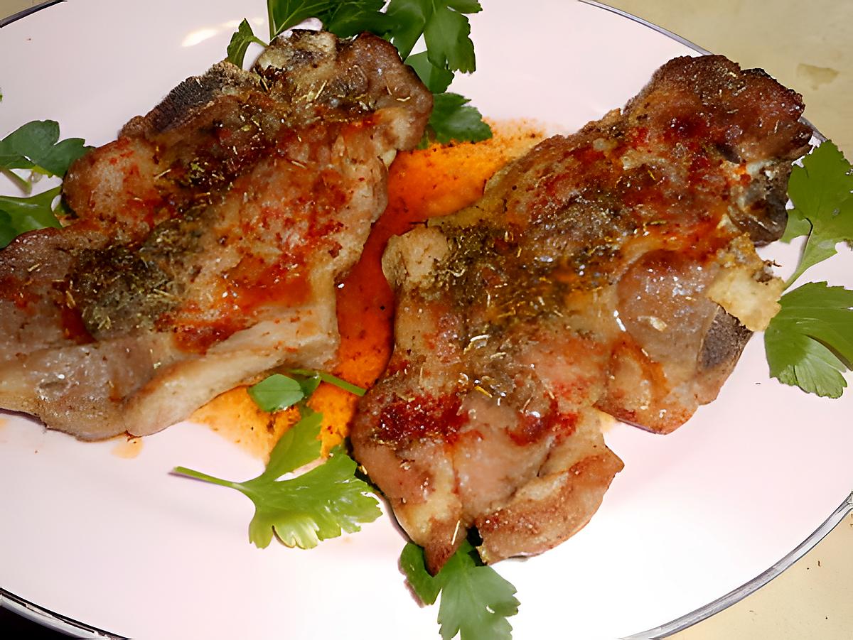 recette Cote de porc échine au piment d espelette