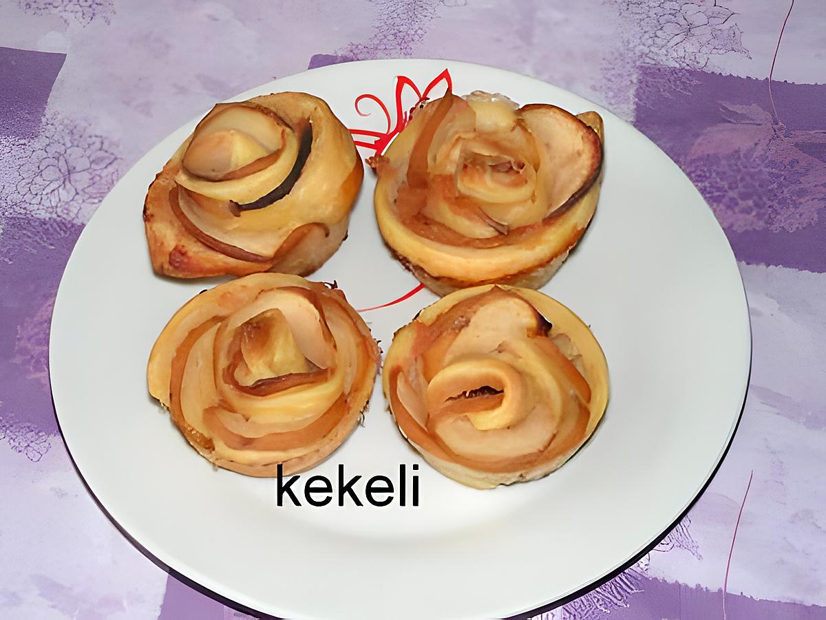 recette Rose feuilletée à la pomme