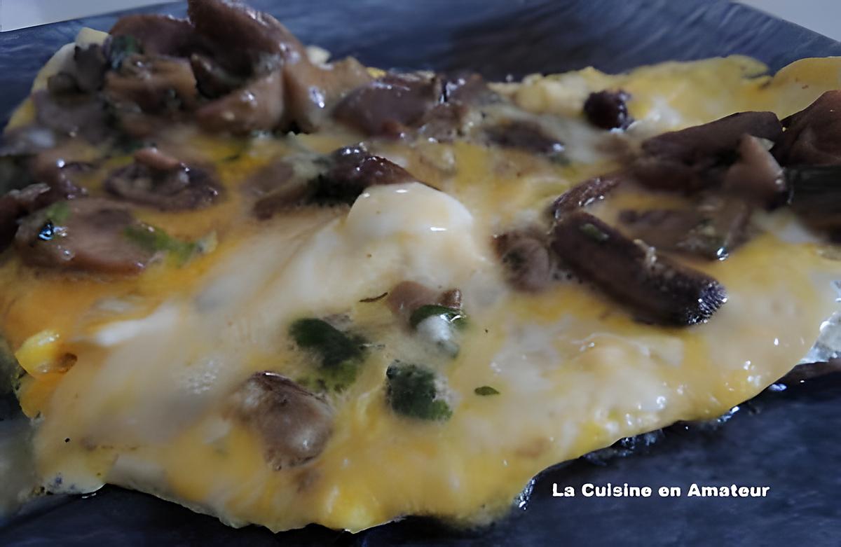 recette Omelette aux champignons