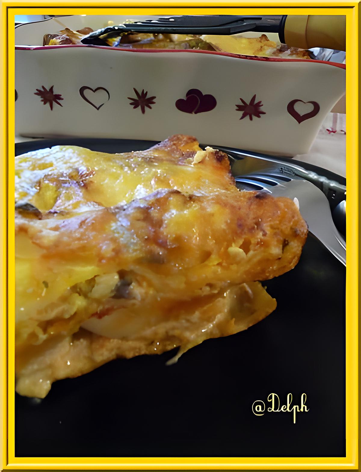 recette Lasagnes poulet - champignons