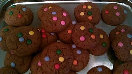 recette Cookies aux smarties Pour les 7ans de notre fille