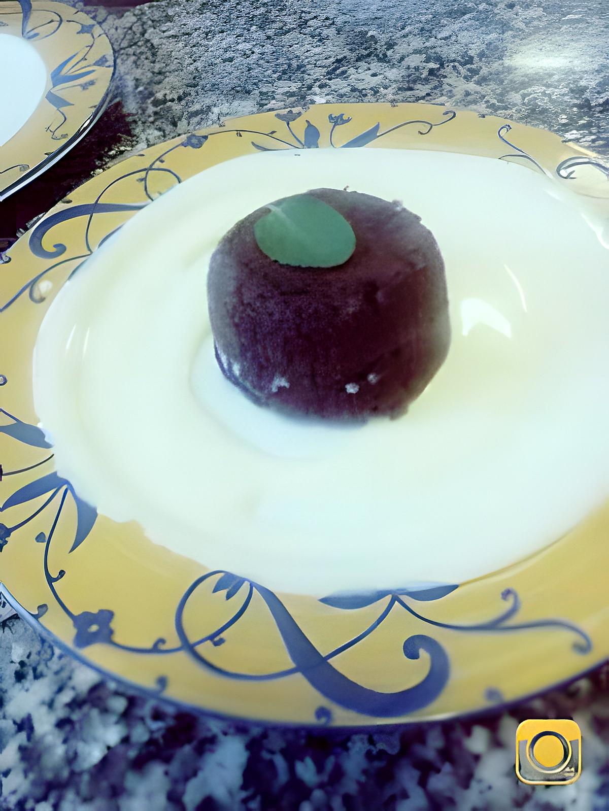 recette Moelleux au Chocolat, Avec une crème anglaise