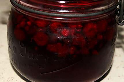 recette clémentines et framboises au sirop