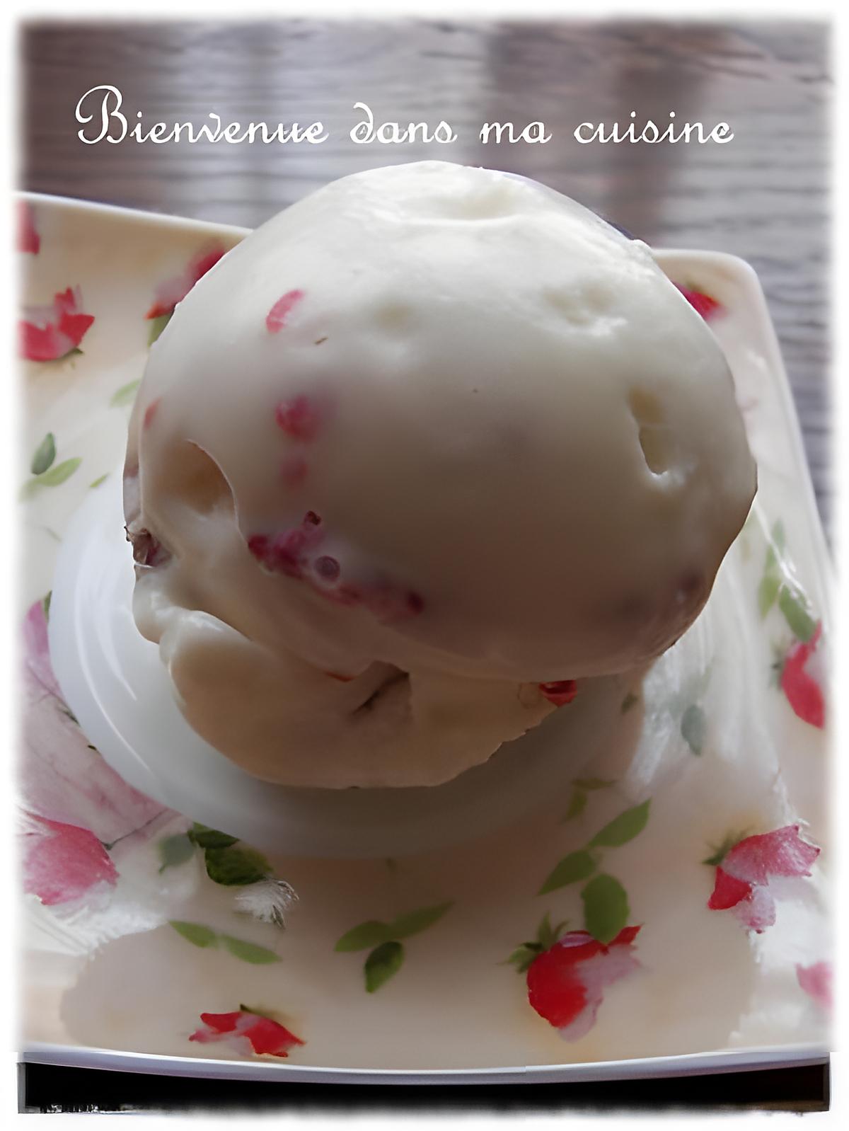 recette Glace fromage blanc & framboise