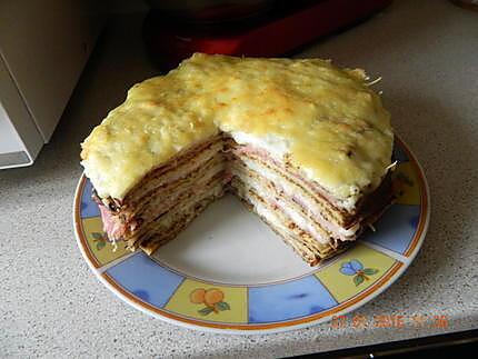 recette Gâteau aux crêpes jambon béchamel