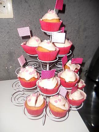 recette Cupcake glaçage mascarpone rose princesse