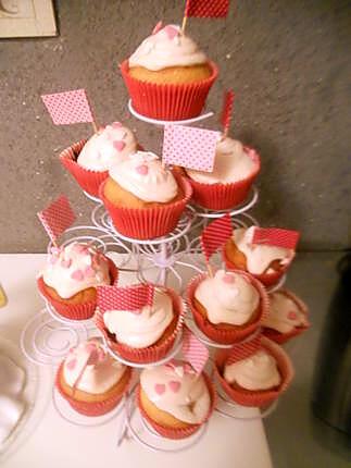 recette Cupcake glaçage mascarpone rose princesse