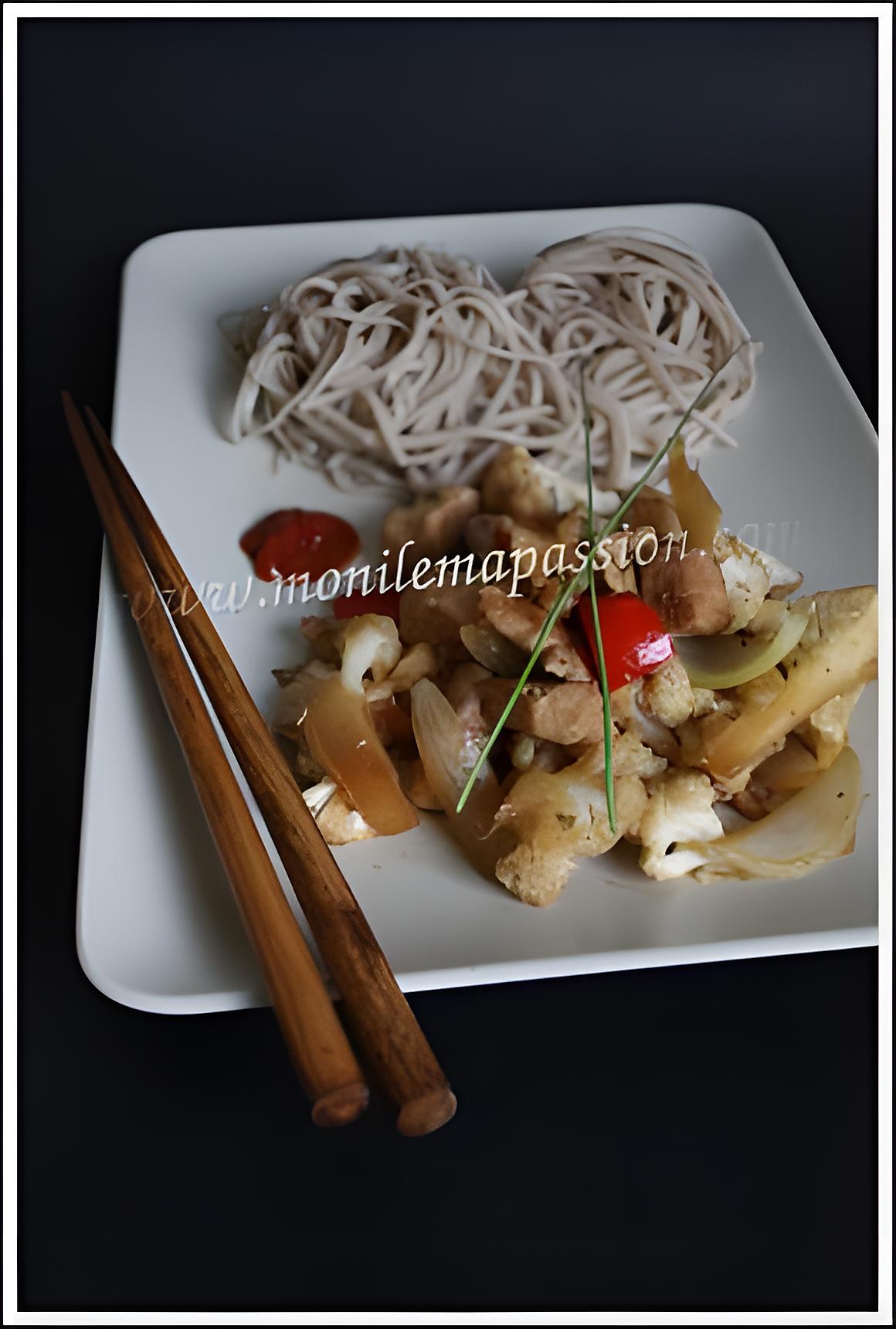 recette Sauté de chou fleur au poulet