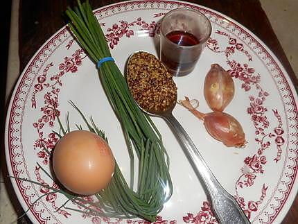 recette Mayonnaise a la moutarde de Meaux et ciboulette