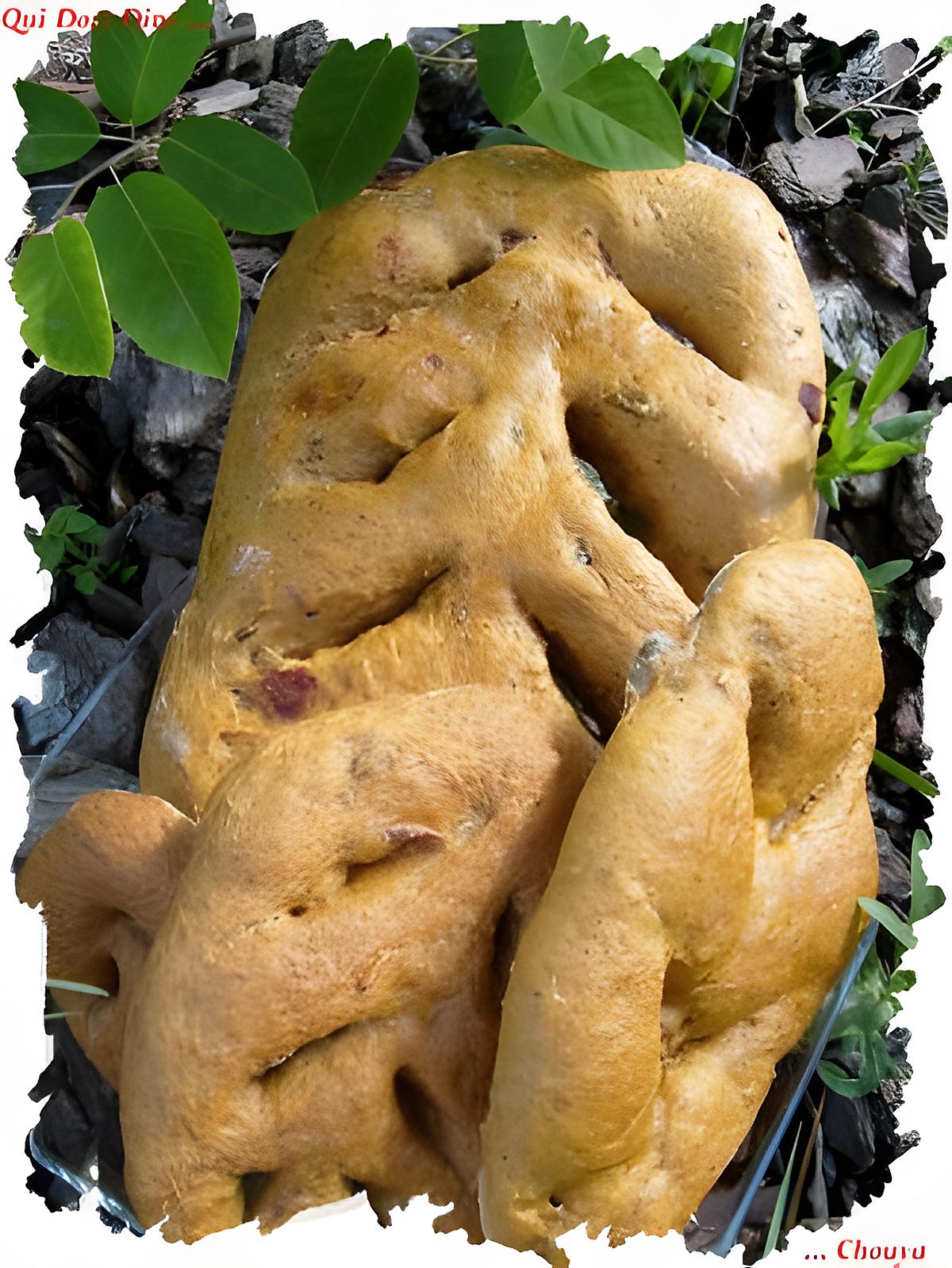 recette Ooo Fougasse aux herbes , olives et tomates séchées ooO