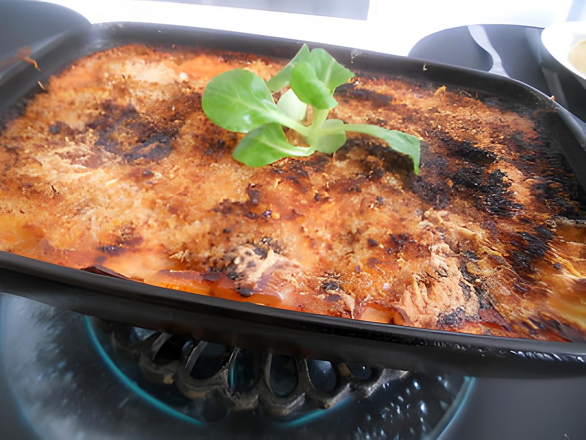 recette Gratin dauphinois a la sauce tomate parmesan