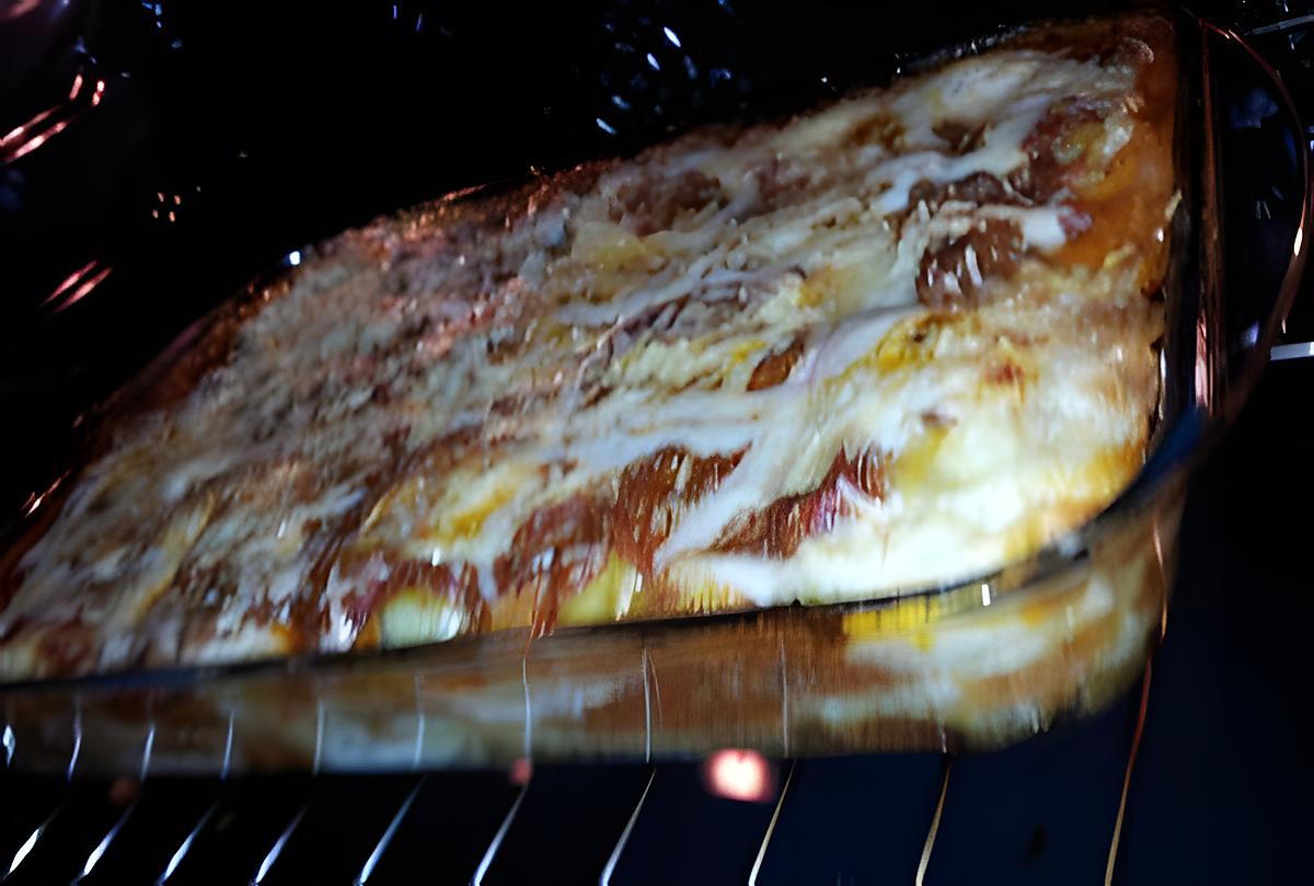 recette Lasagnes de ravioles à la bolognaise et mozzarella