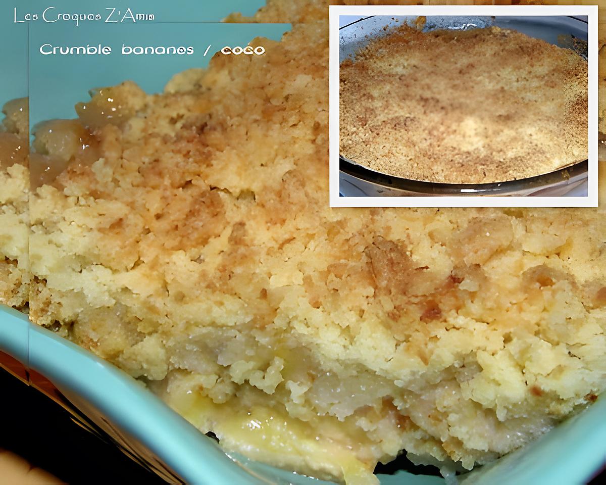 recette Crumble banane / coco