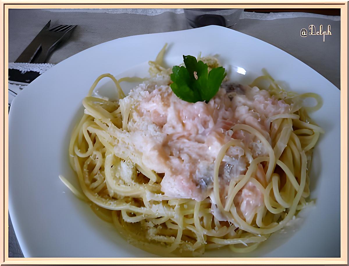 recette Spaghettis au saumon