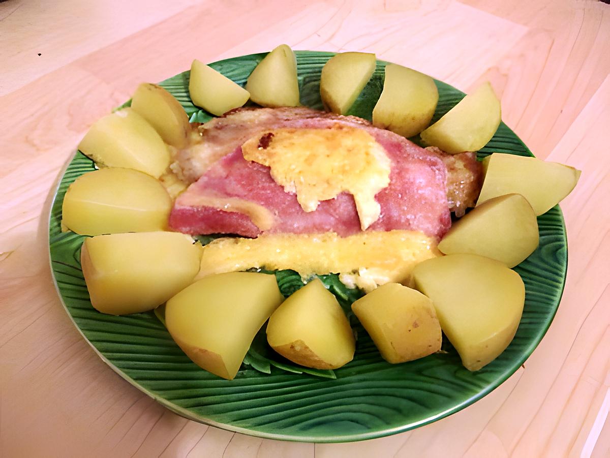 recette cote de porc roulé au reste de raclette