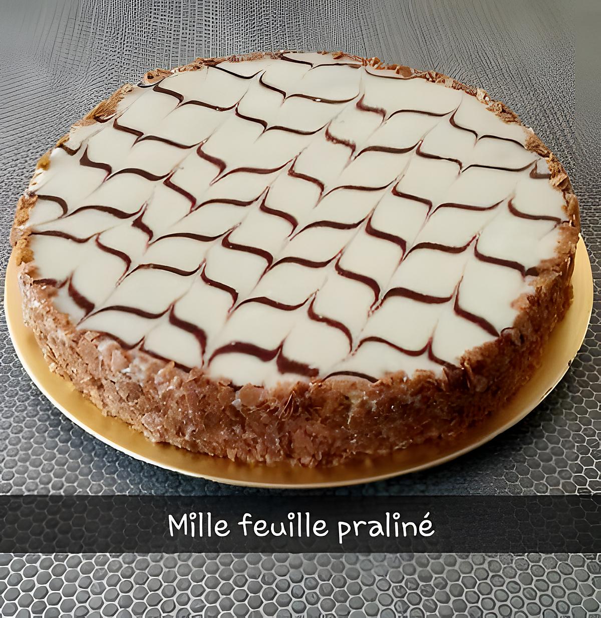 recette mille feuille praliné