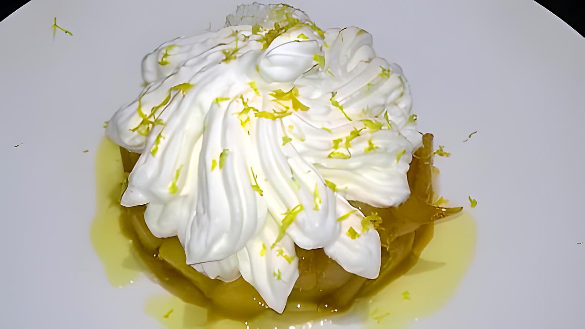 recette pommes caramélisées à la chantilly