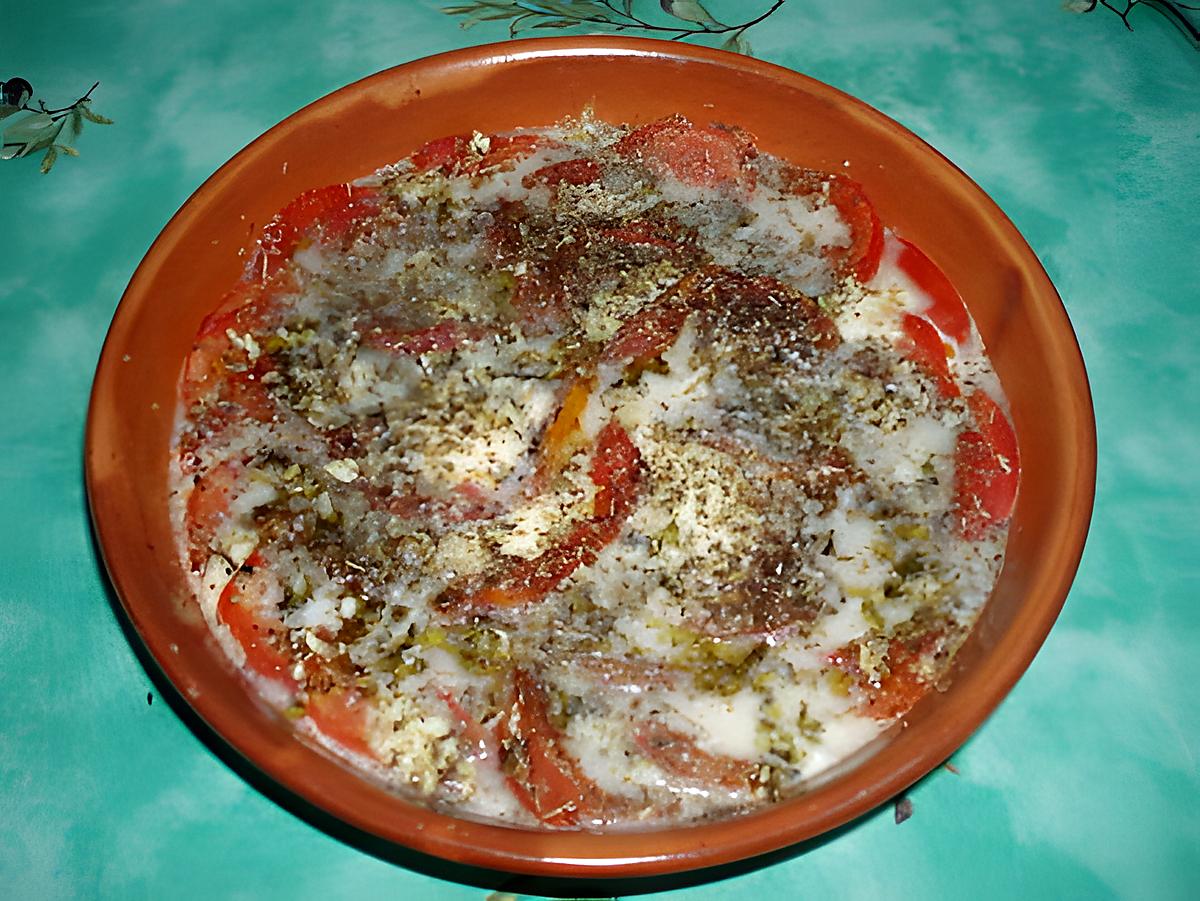 recette Tian de tomates à la mozzarella