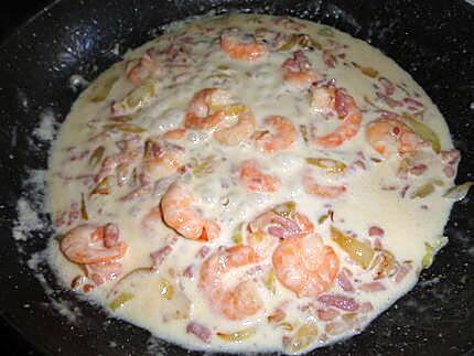 recette CREVETTES ROSES CURRY lait de COCO