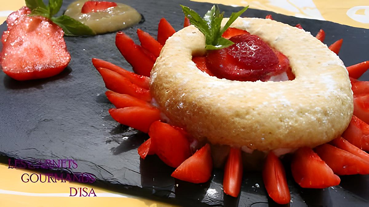 recette TARTE FRAISES RHUBARBE RENVERSEE ...... ET RENVERSANTE