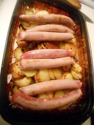 recette Saucisse au pommes de terre et au oeufs