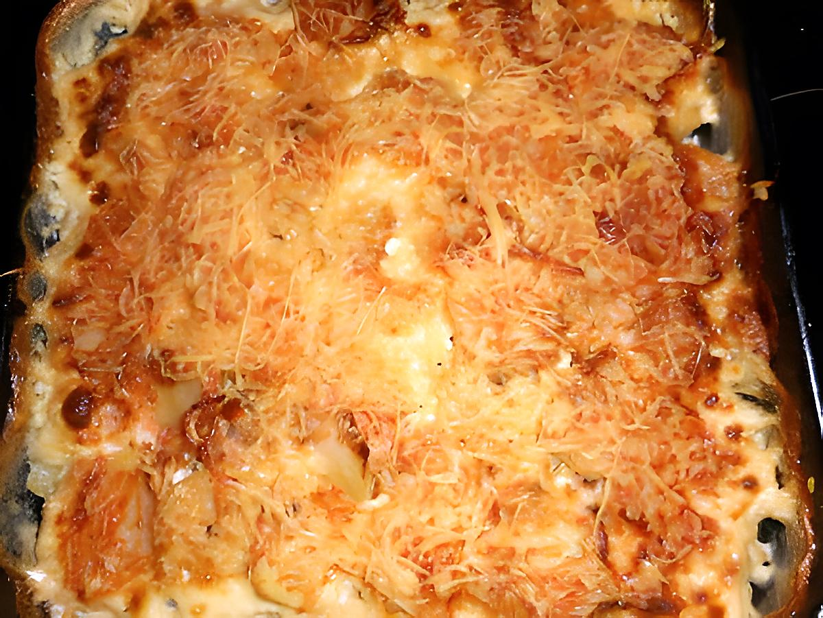 recette Gratin de pommes de terre aux deux saumons