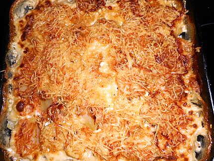 recette Gratin de pommes de terre aux deux saumons