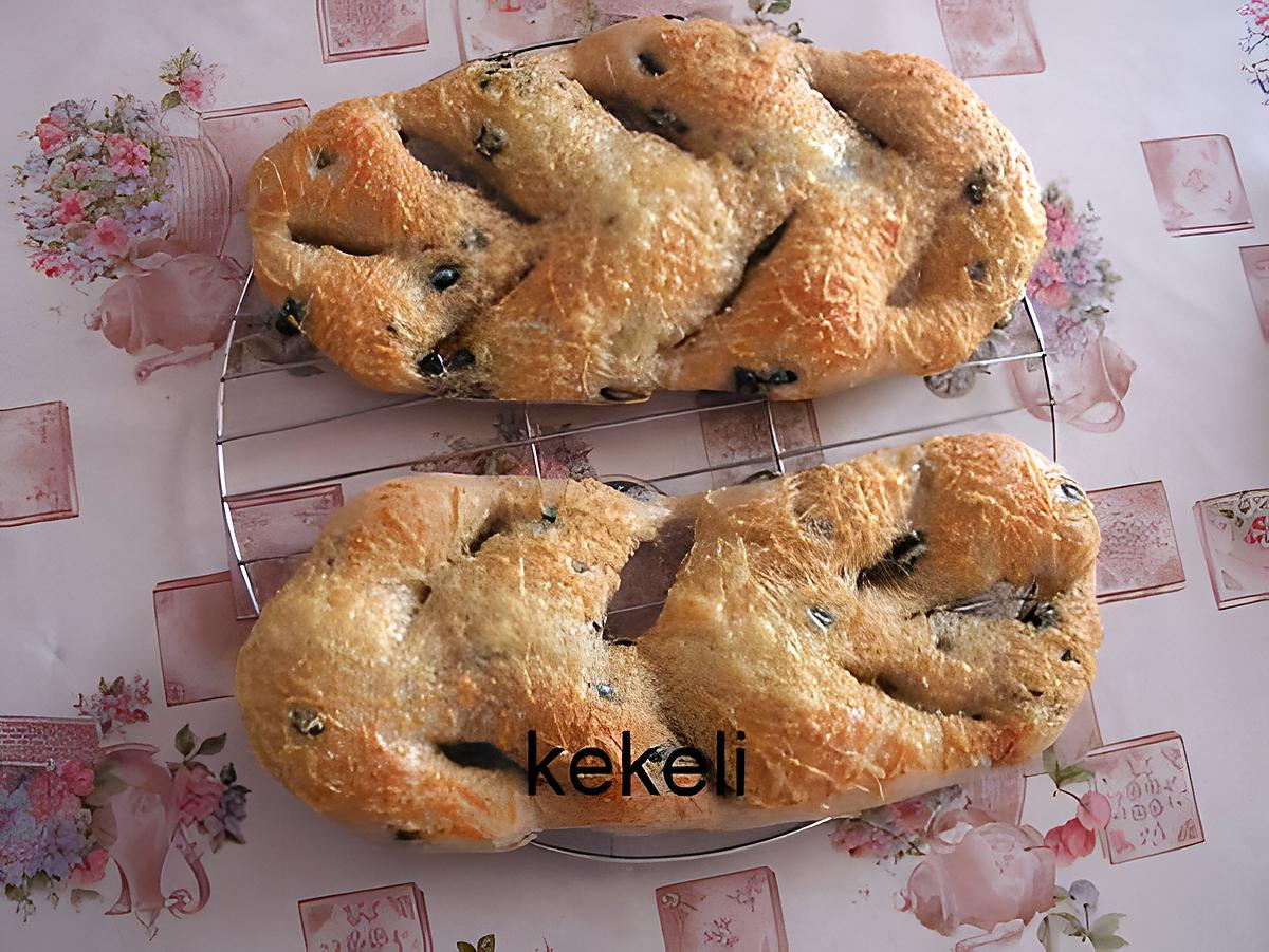 recette La fougasse aux olives noires