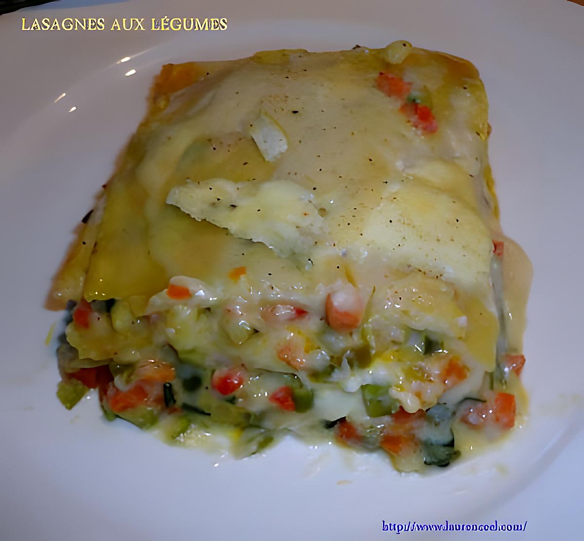 recette LASAGNES AUX LÉGUMES