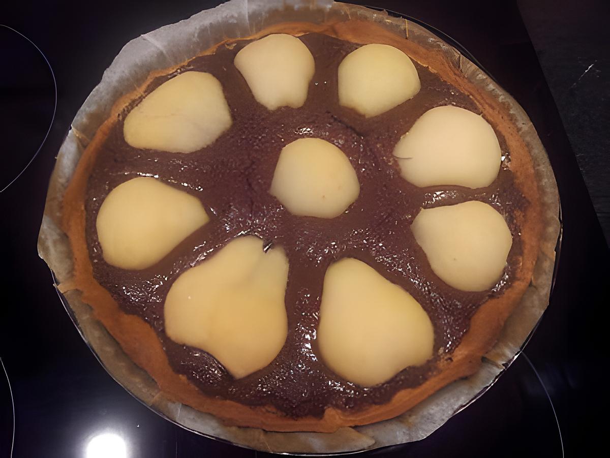 recette Tarte gourmande poires chocolat