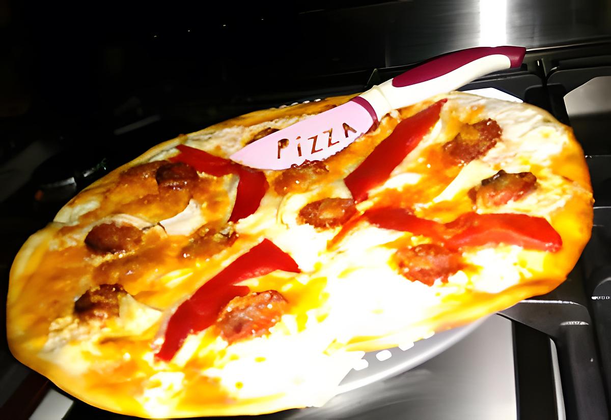 recette Pizza au chorizo et mozzarella