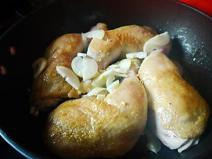 recette Cuisses de poulet à la crème de champignons