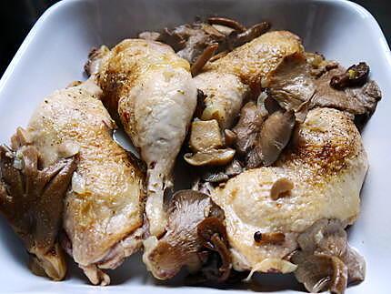 recette Cuisses de poulet à la crème de champignons