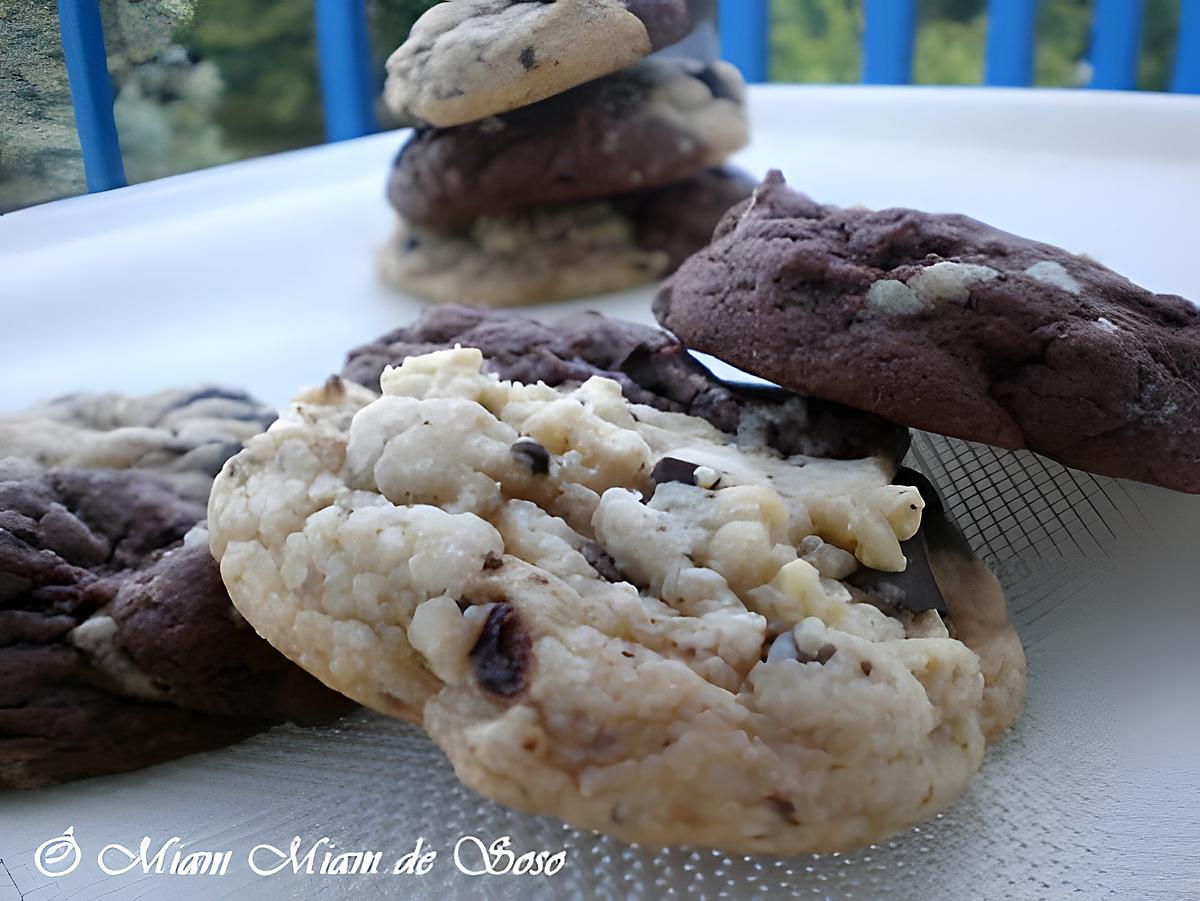 recette COOKIES MARBRéS DEUX CHOCOLATS