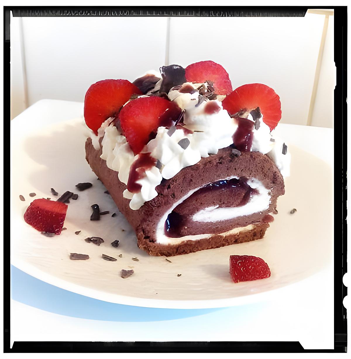 recette roulé choco fraise 2 personnes