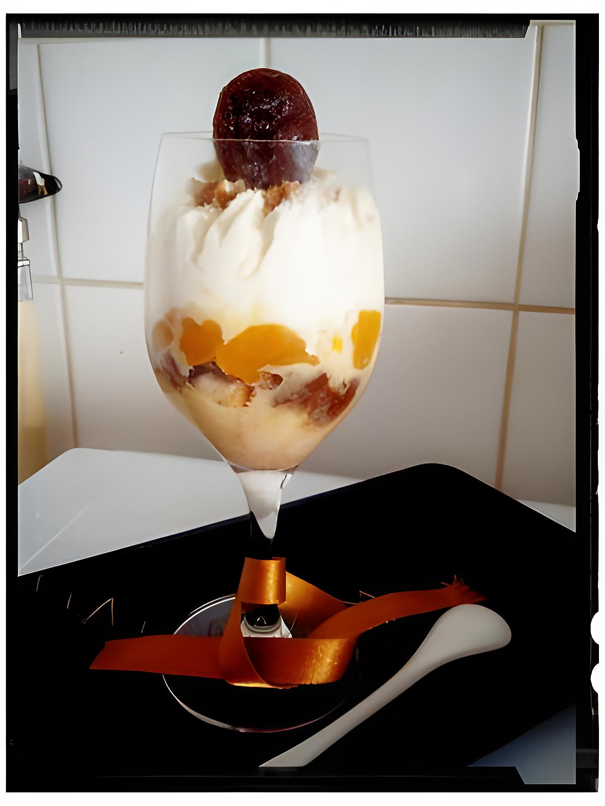 recette triffle pêches- figues au miel