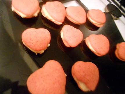 recette Sucette whoopie pie coeur rose saint valentin coeur chocolat blanc