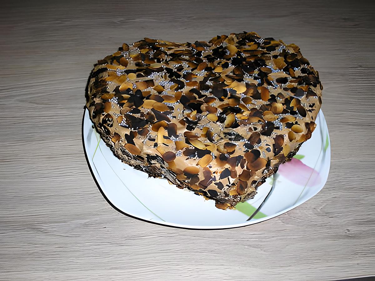 recette fondant amande, choco-café de cathou pour la saint valentin.