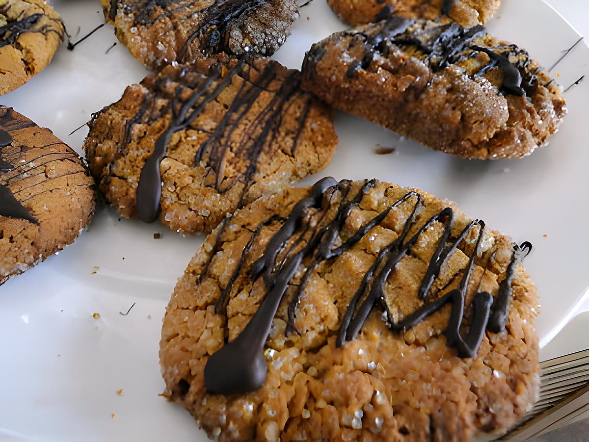 recette Grandes cookies au beurre de cacahuètes