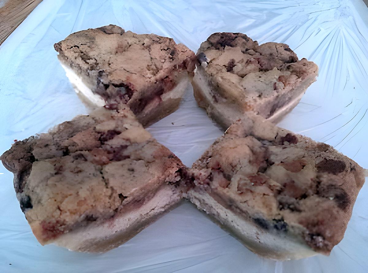 recette Carre cookies/cheesecake