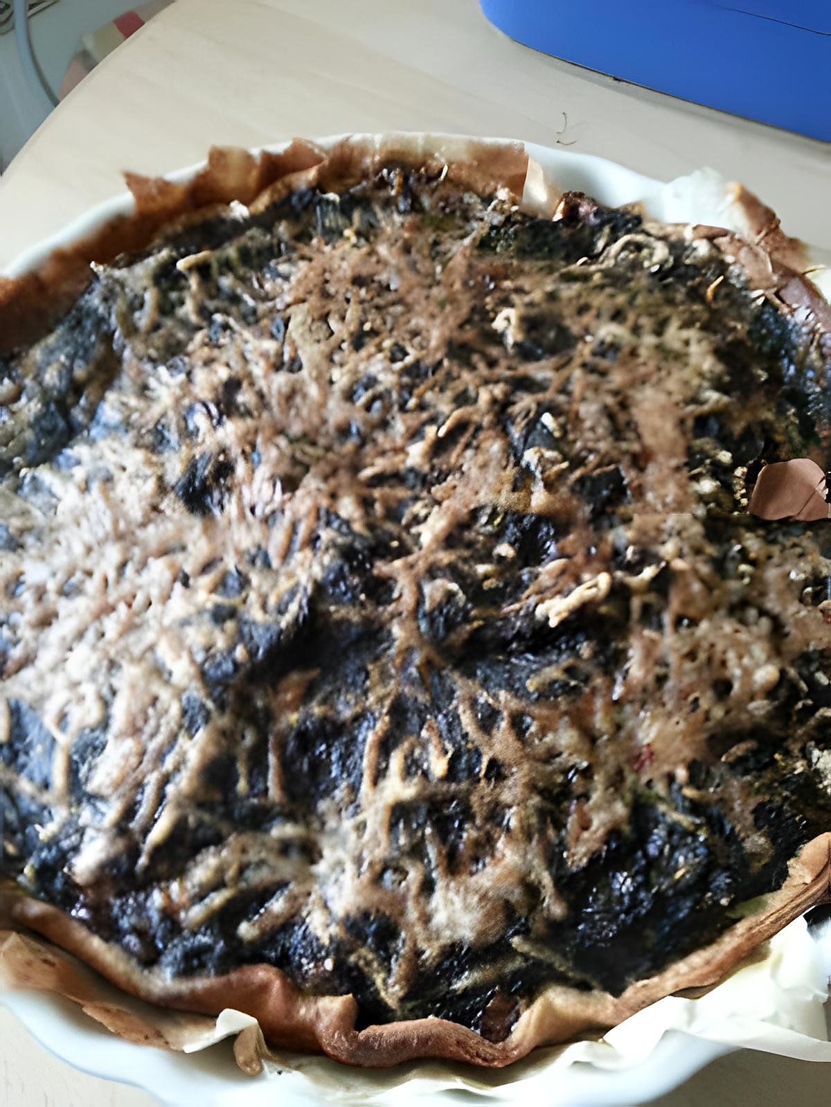 recette Quiche épinards , knackis et fourme d'Ambert