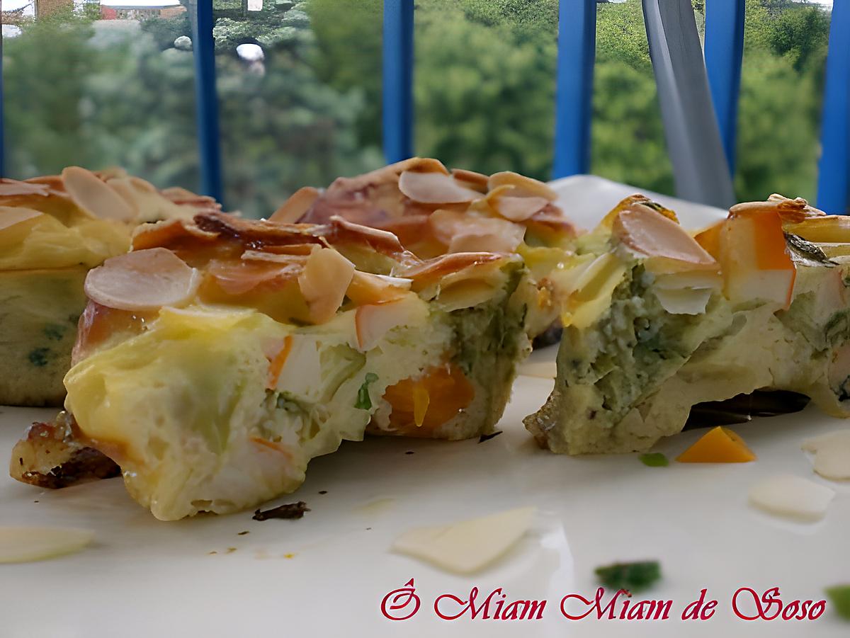 recette FLAN DE LEGUMES AU SURIMI & LAIT D'AMANDE