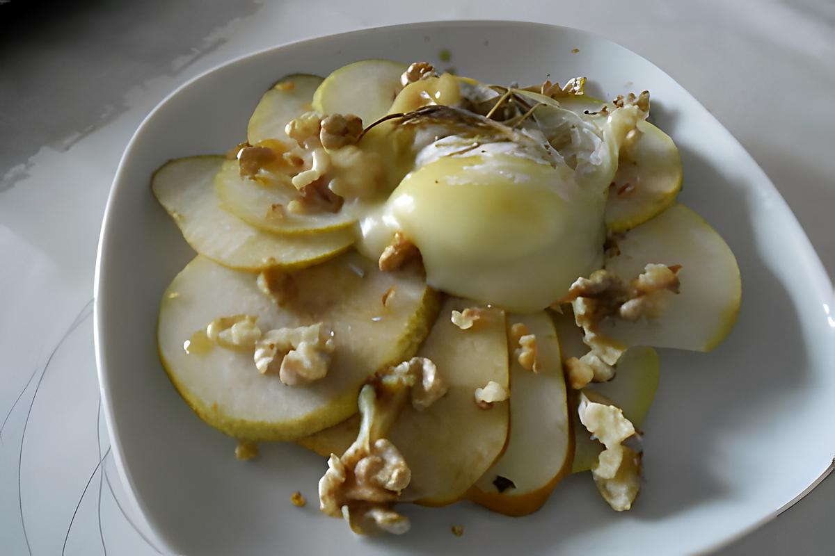 recette carpaccio de poires au chèvre