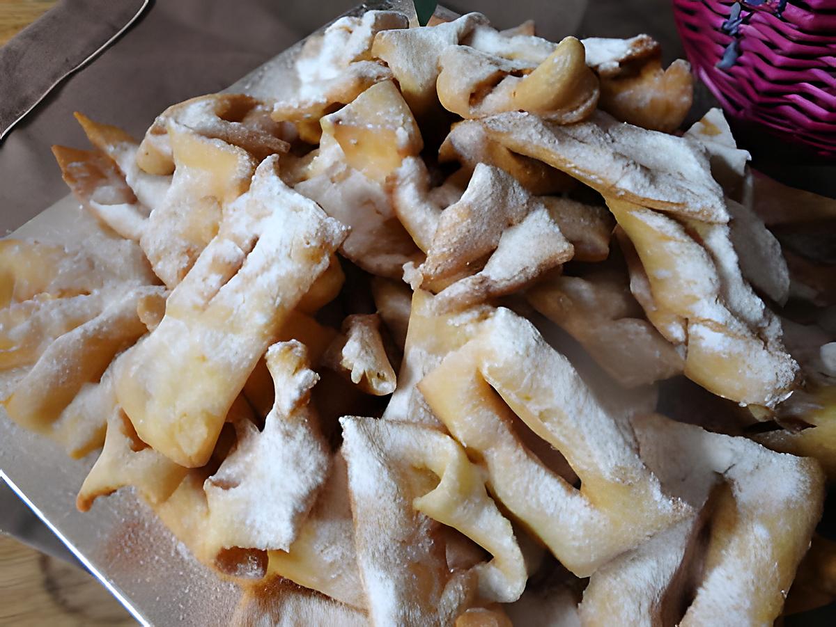 recette MERVEILLES  (beignets de mardi gras)