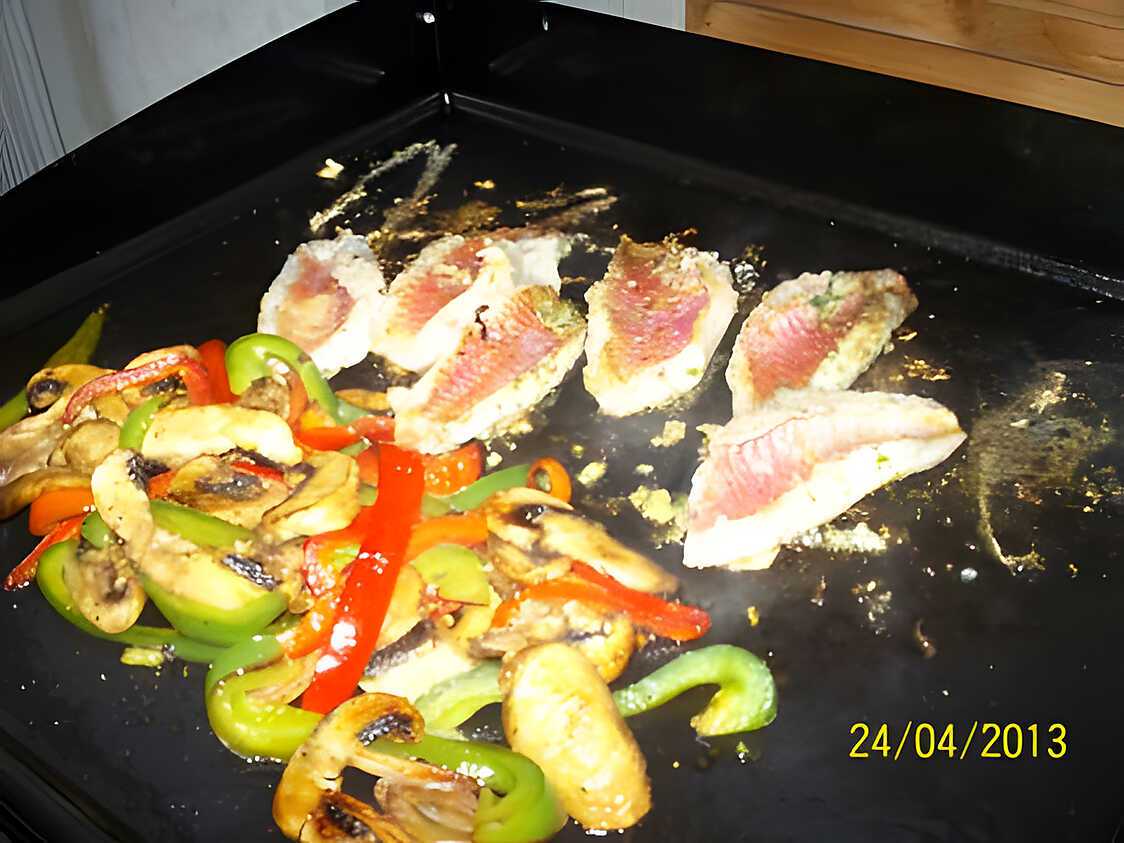 Recette de Rouget et légumes à la plancha