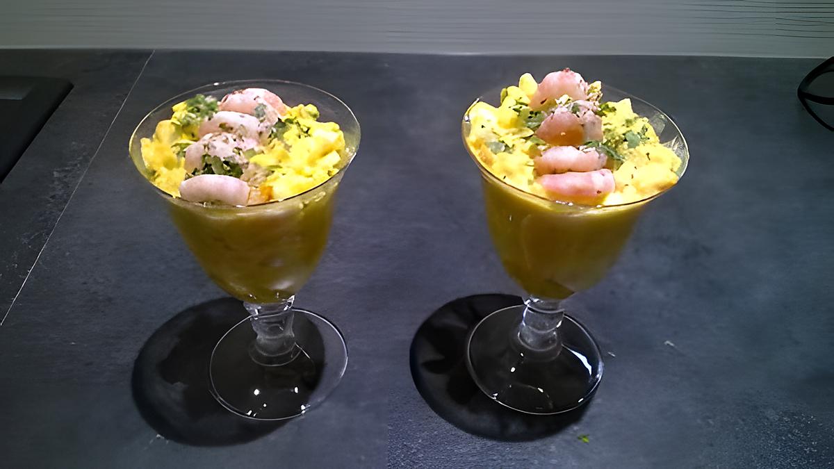 recette salade d'avocat /carotte et crevettes